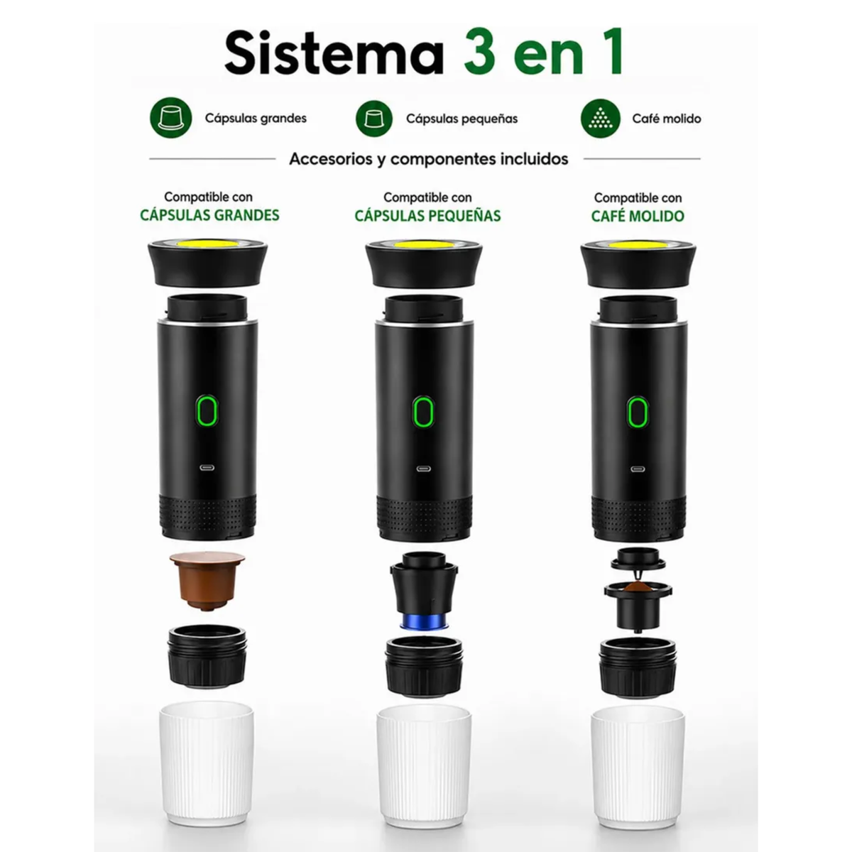 Cafetera Portatil Elite 3 en 1